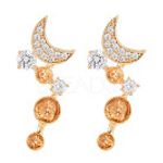 Brass Micro Pave Clear Cubic Zirconia Stud Earring - Lbeads