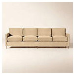 Brett Taupe Velvet Sofa - Cb2