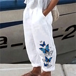 Butterfly Printed Casual Pants | Anniecloth.com