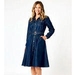 Cape Town Denim Button Dress - Rodneyclark.com