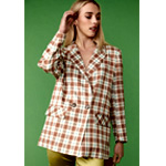 Checkered Blazer Jacket | Jayley.com