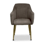 Chic Mink Velvet Dining Chair - DreamInteriors