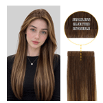 Chocolate Brown to Caramel Blonde Invisible - Yilite Hair