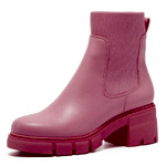 Chunky Heel Lug Sole Pink Knit - Redtop