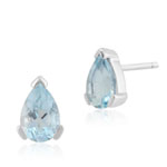 Classic Pear Aquamarine Stud Earrings : Gemondo.com