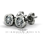 Classic Rub Over Stud Earrings - Diamond Rocks