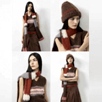 Color Block Knit Hat Scarf Set | Fireladyfurclothing.com
