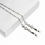 Corey Silver Glasses Chain : ZEELOOL