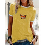 Cotton Blend Crew Neck T-shirt : Noracora