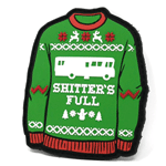 Cousin Eddie Shitter's Full RV Ugly Sweater - Stinking Patches