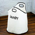 Cream Nylon Laundry Bag - Furniture In Fashion