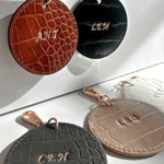 Croc Leather Circle Keyring | JLR London