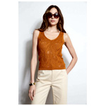Cotton Crochet V Neck Sweater | Elietahari.com