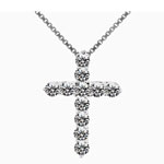 Cross Moissanite Necklace : Lanewoodsjewelry.com