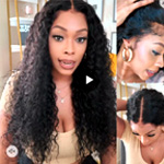 Curly Mixed Human Hair Wigs : SunberHair
