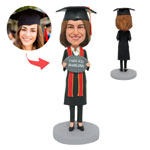 Custom Girl Graduation Bobblehead | Bobblegifts.com