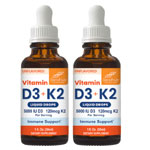 D3+K2 Pack of 2 Liquid Drops , Sandhus Nutrition