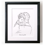 Daddy And Me Line Portrait | Letterfest