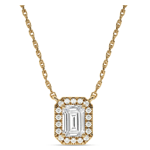 Dainty Lab Grown Diamond Imperial Halo Necklace , Lajoyajewelry.com