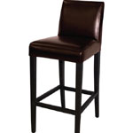 Dark Brown Faux Leather High Bar Stool | Nisbets.fr