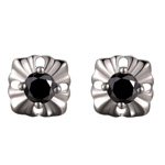 Black Treated Black Diamond Earrings | Mabelle.com