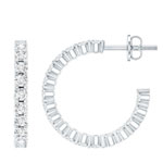 Diamond Hoop Earrings - Rosec Jewels