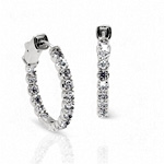 Diamond Round Hoop Earrings : Ritani.com