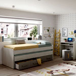 Double Bed With Two Drawers And Slatted Bases , Fanmuebles
