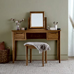 Dressing Table Natural Solid Oak : OakFurnitureland