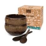 Eco Friendly Coconut Bowls & Spoons Set - Jungle Culture