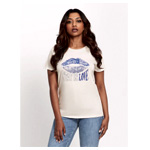 Eco Grey In Love Lips T Shirt | Guess