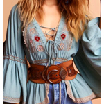 Embroidery Lace Trim Blouse - Ursime