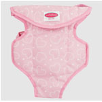 Fabric Doll Carrier Pink Hearts , Madame Alexander