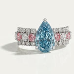 Fancy Blue Pear Lab - Ouros Jewels