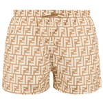 Fendi FF Print Swim Shorts Beige | Mrdrippz.com
