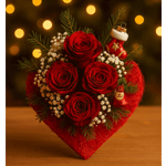 Festive Rose Bouquet With Heart , Flowers-deluxe.at