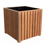 Flower Box Planter Square Bangkirai | IntergardEU