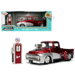 Ford F-100 Pickup Truck Red Metallic | Diecast Models Wholesale