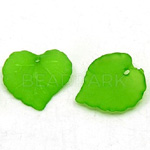 Transparent Acrylic Frosted Leaf Pendants - Beadpark