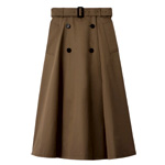 Gabardine Trench Midi Skirt Clay | Minoxboutique.co.uk