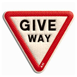 Give Way Leather Stickers - AnyaHindmarch
