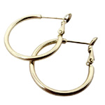 Gold Plated Hoop Earrings : Harfi