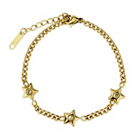 Gold Plated Star Charm Bracelet - Luxe Tones