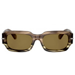 Rectangle Havana Green Acetate Sunglasses | Gaffos