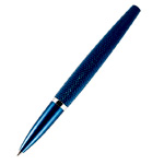 Guilloche Blue Rollerball Pen : The Pen Shop UK