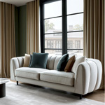 Harbor Beige Urban Lush Velvet Custom Curtain : Halfpricedrapes.com