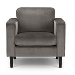 Hayward Grey Velvet Armchair , Paramount Furniture