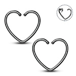 Heart Titanium Seamless Nose Ring : OuferBodyJewelry