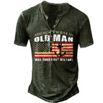 Henley Button Short Sleeve Shirt - Cotosen