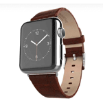 Hoco Bamboo Grain Leather Brown Apple Watch Strap - Bablas